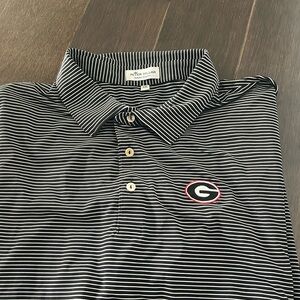 Peter Millar Summer Comfort Georgia Bulldogs Polo Shirt Preppy Mens Size XXL